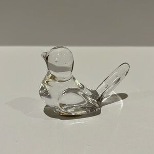 Vtg Princess House Clear Crystal Glass Bird Figurine/Paperweight